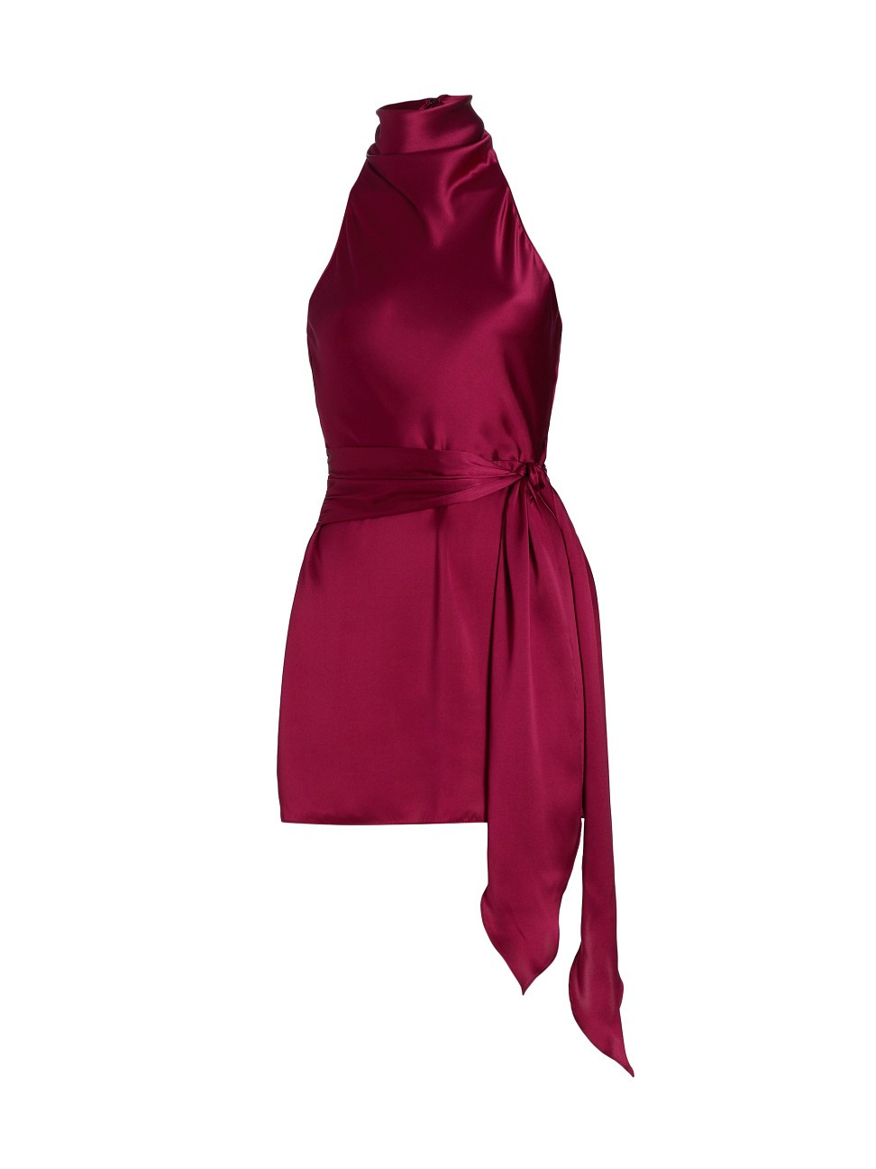 Women's Sandrine Silk Halter Dress - Syrah - Size Small | Saks Fifth Avenue