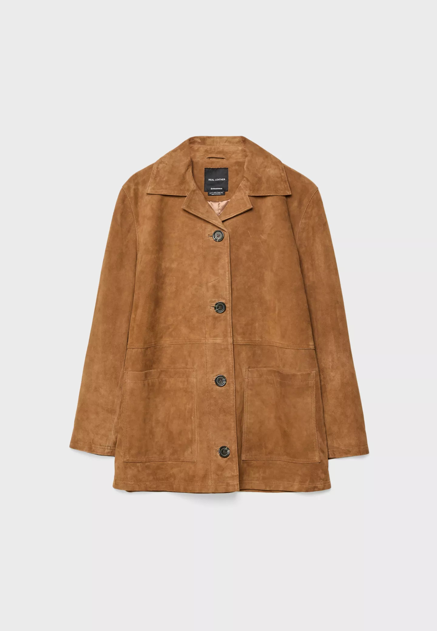 Leather Jacket with Pockets - Women's fashion | Stradivarius United Kingdom | Stradivarius (UK)