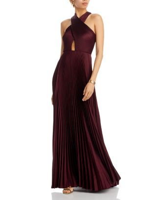 Athena Pleated Cutout Gown | Bloomingdale's (US)