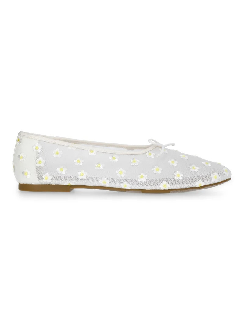No Boundaries Women's Mesh Ballet Flats - Walmart.com | Walmart (US)