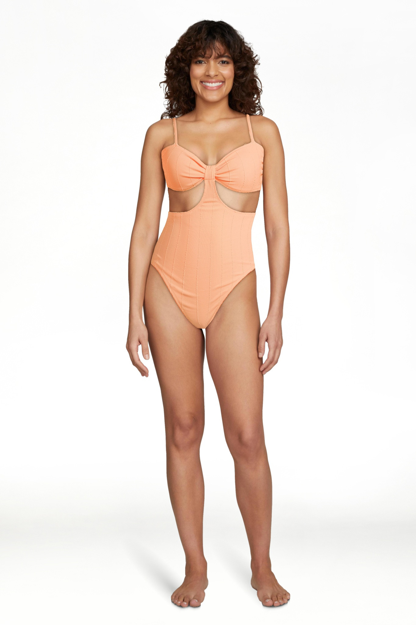 No Boundaries Juniors’ Popcorn Cut Out One Piece Swimsuit, Sizes XS-XXL | Walmart (US)