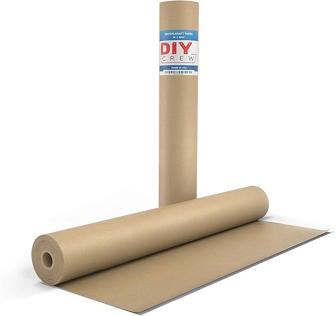 Kraft Paper Roll 18'' X 1800'' (150ft) Brown Mega Roll - Made in Usa 100% Natural Recycled Materi... | Amazon (US)