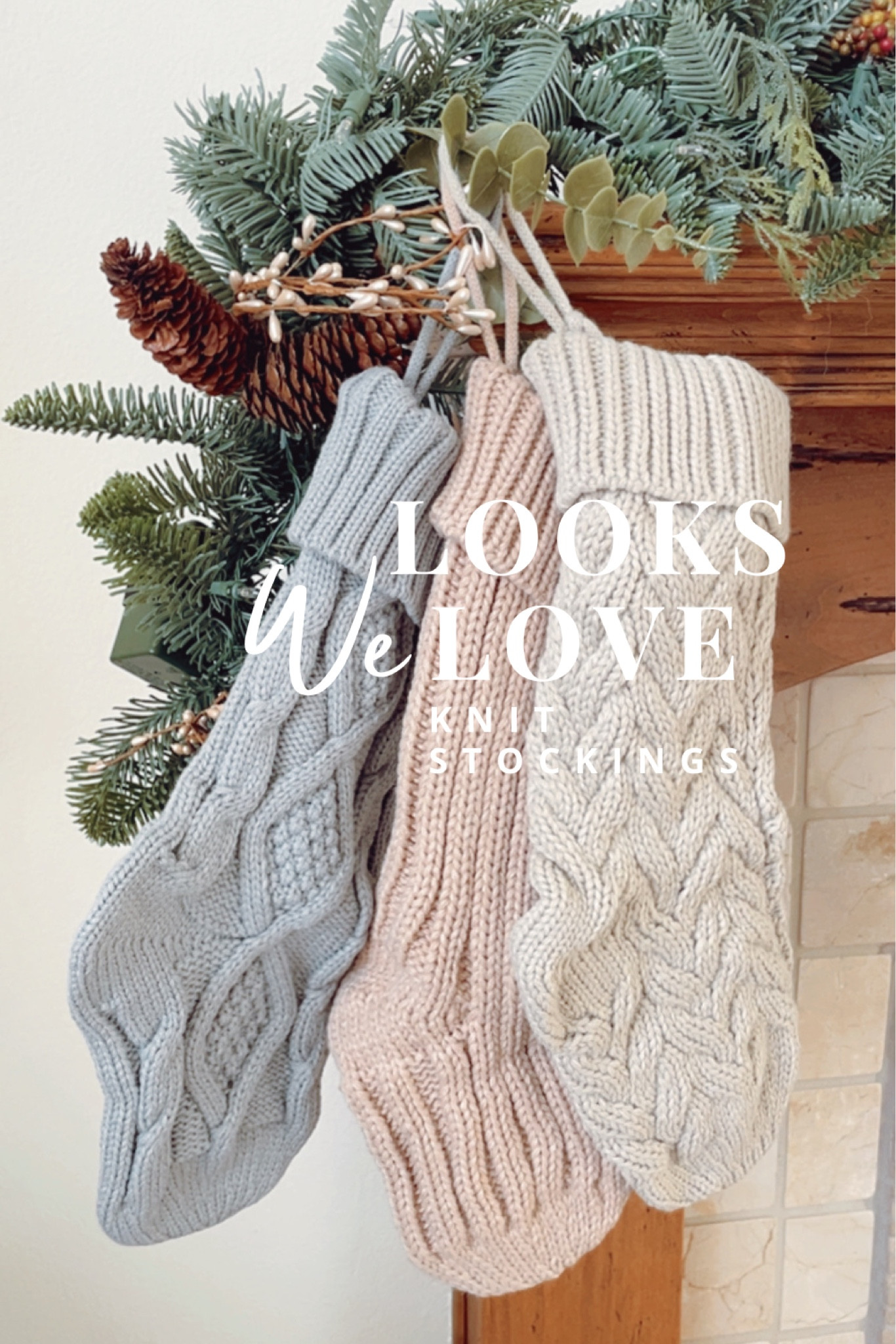 These knit stocking are so pretty! I love the mix of soft neutral colors. They come in a set of 5 with 2 fluffy white ones. Such a great combo! 

#LTKHoliday #LTKHome #LTKStyleTip