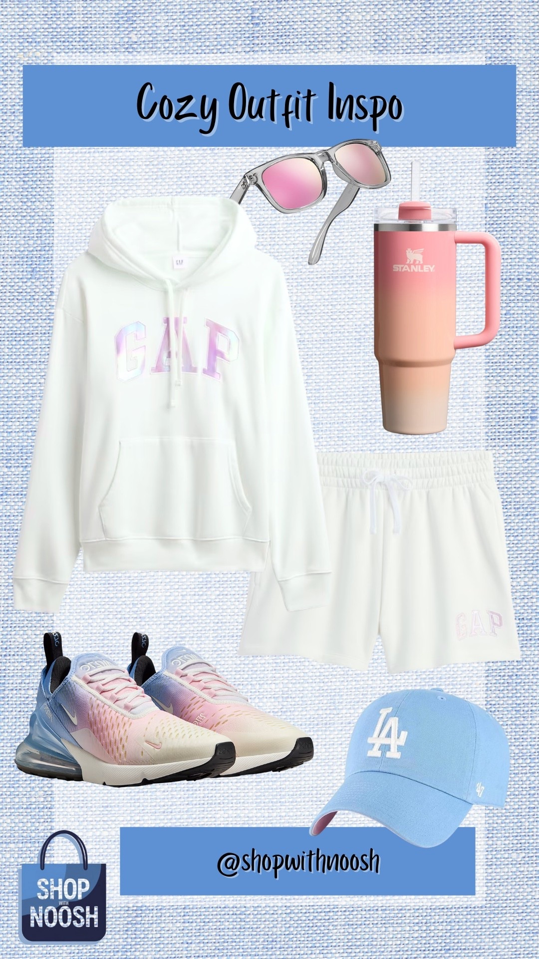 Cozy vibes only ✨ Which piece from this outfit would you rock the most — the pastel Nikes, the soft GAP set, or the ombré Stanley cup? 👟💖☕ Drop your fave below! ⬇️

#CozyStyle #OutfitInspo #ShopWithNoosh #AthleisureVibes #OOTD #CozyGirlEra #OutfitCrush #ShopWithNoosh #ComfyAndCute #OOTDGoals #OOTDinspo #OutfitGoals #ComfyFit #StyleInspo #WeekendVibes #LoungewearLook #PastelVibes #OOTD #FitCheck #AthleisureStyle

#LTKActive #LTKFindsUnder100 #LTKStyleTip