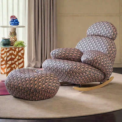 Vintage Fabric Casual Rocking Chair Rocking Chair | Wayfair North America