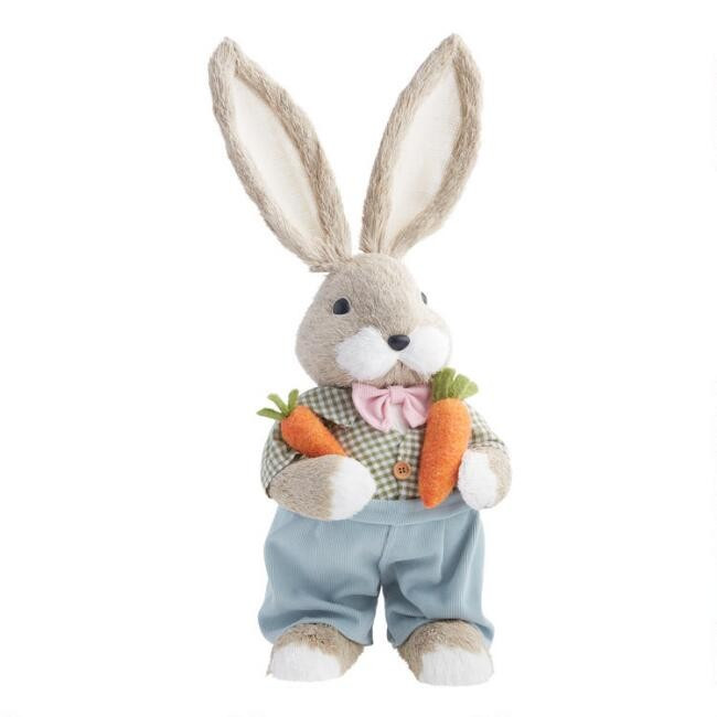 Pier Place Fancy Bunny With Carrots Decor | World Market