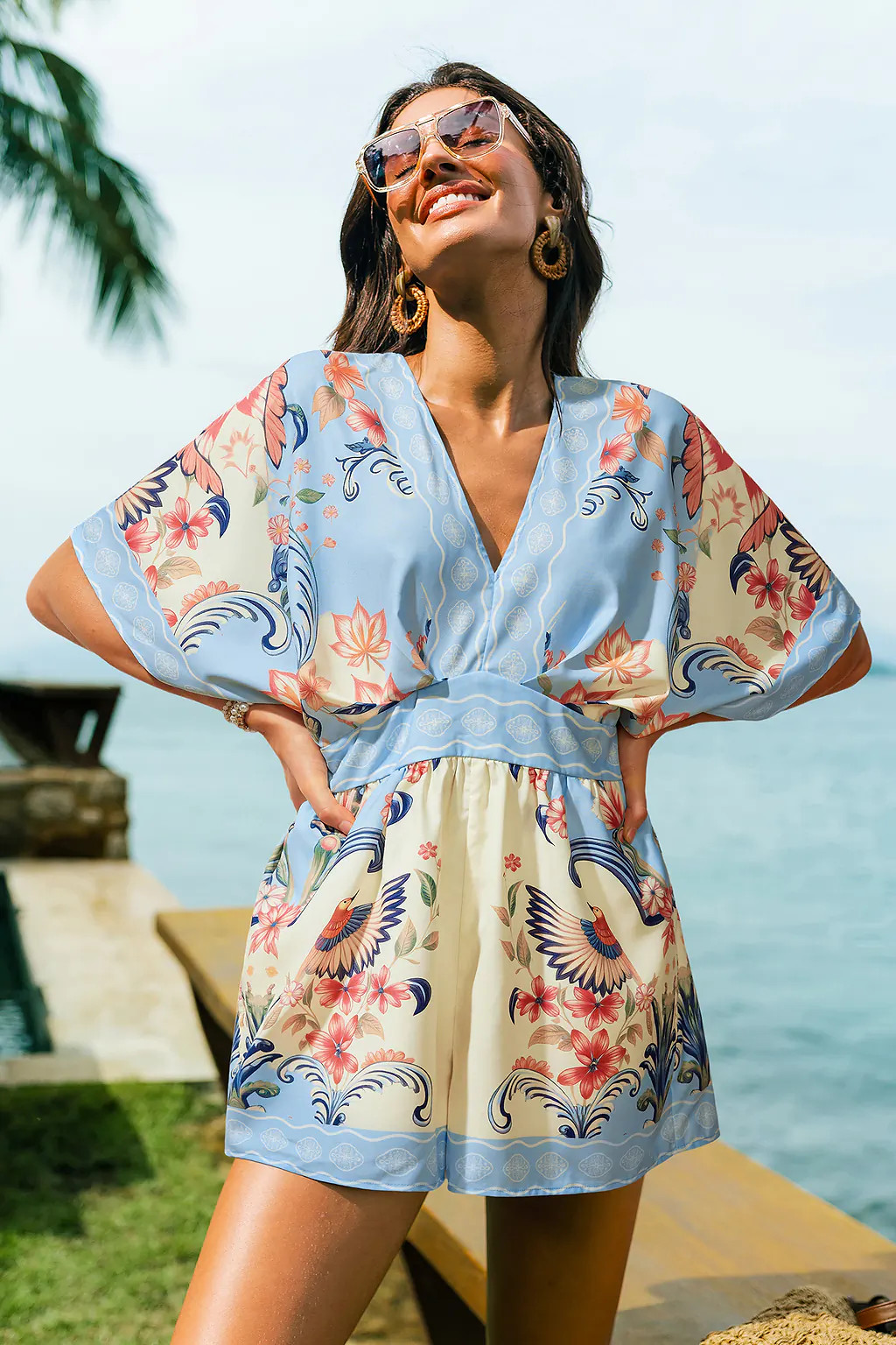 Golden Orchard Floral Romper | Cupshe US