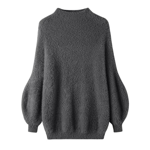 GABERLY Women's Fuzzy Chunky Mockneck Long Sleeve Sweaters Fall Winter Outfits Casual Warm Trendy... | Amazon (US)