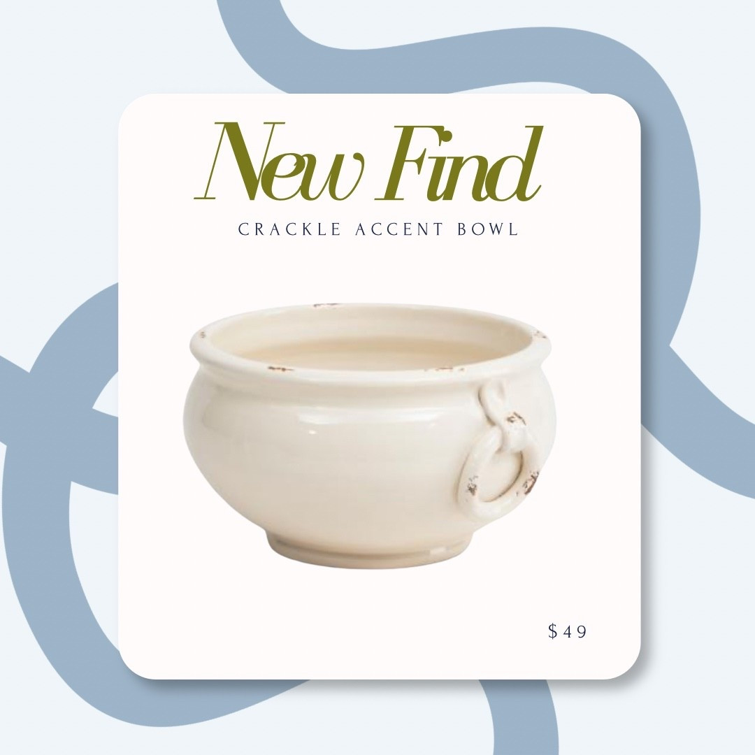 Ceramic accent bowl looks like pottery barn but budget friendly price point!