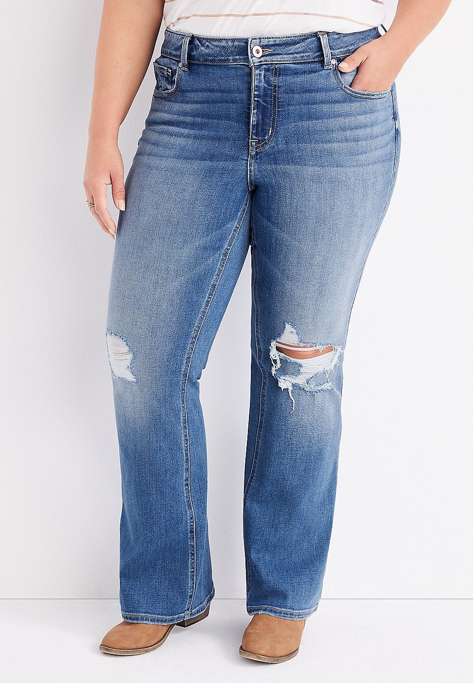Plus Size edgely™ Flare High Rise Jean | Maurices