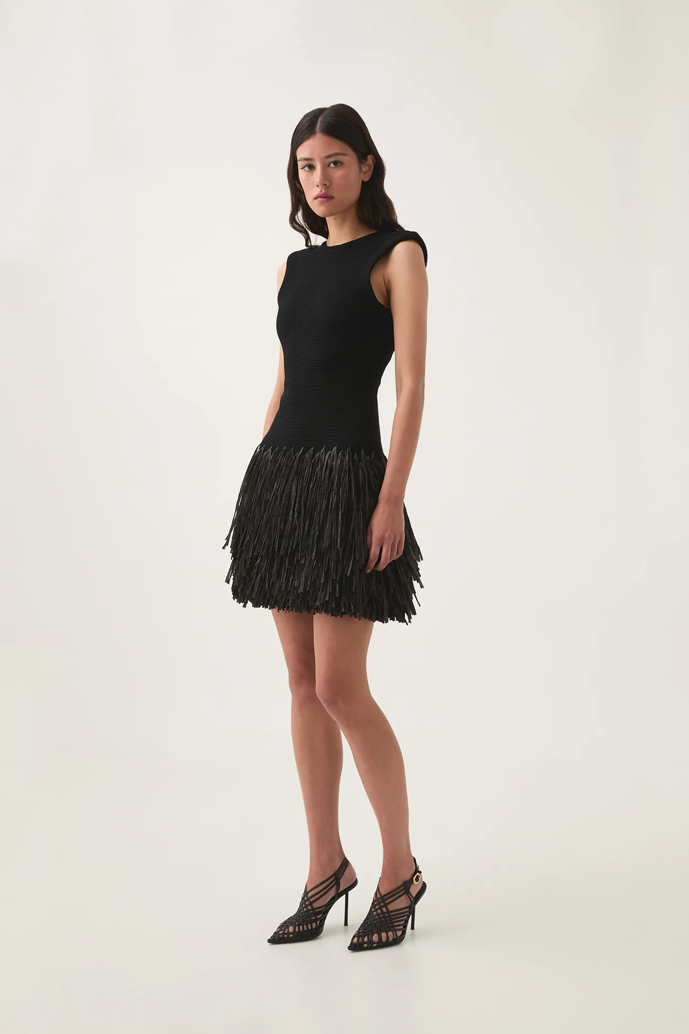 Rushes Raffia Knit Mini Dress | aje. (Australia)