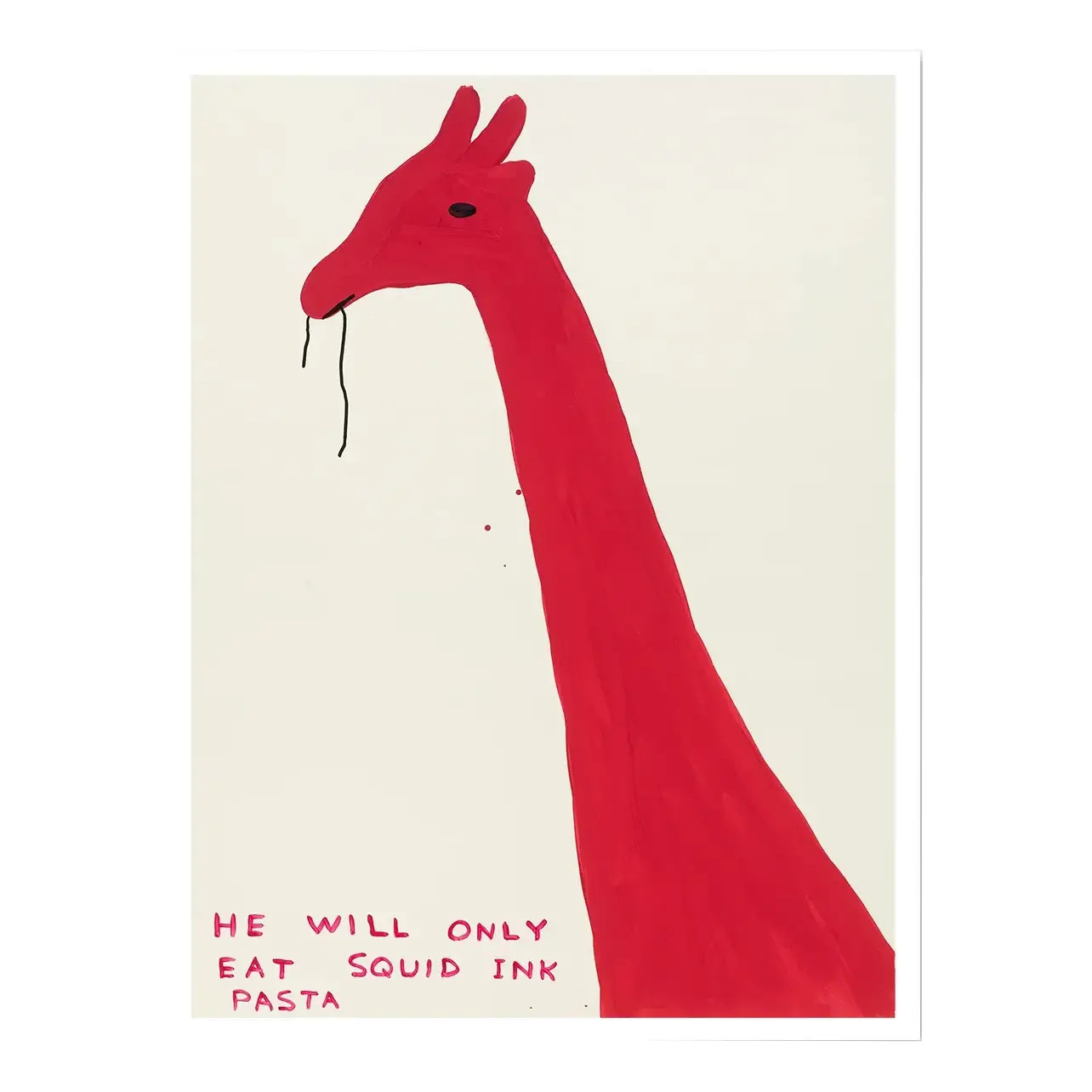 David Shrigley, He Will Only Eat Squid Ink Pasta, 2019 | Chairish