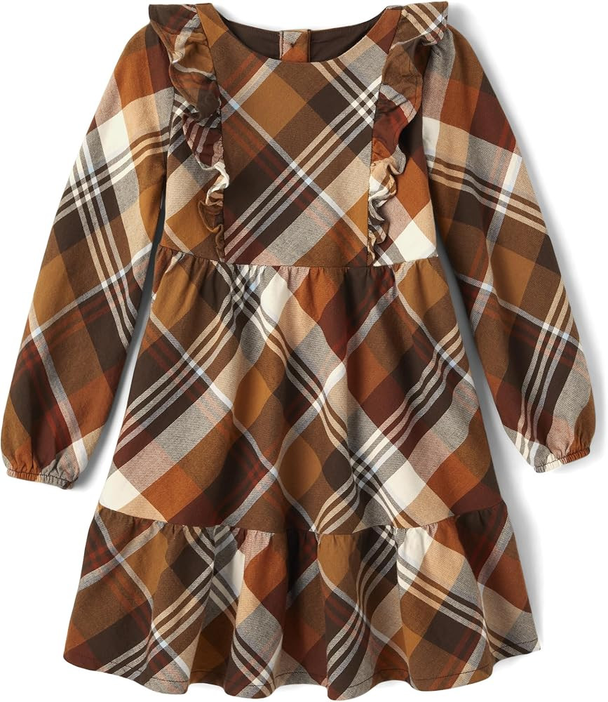 Gymboree Girls' and Toddler Long Sleeve Casual Print Dresses Seasonal | Amazon (US)