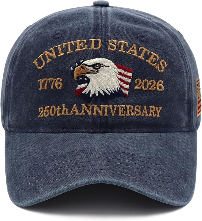 United States 250th Anniversary Hat,1776-2026 Embroidery Patriotic Baseball Cap,250 Anniversary U... | Amazon (US)
