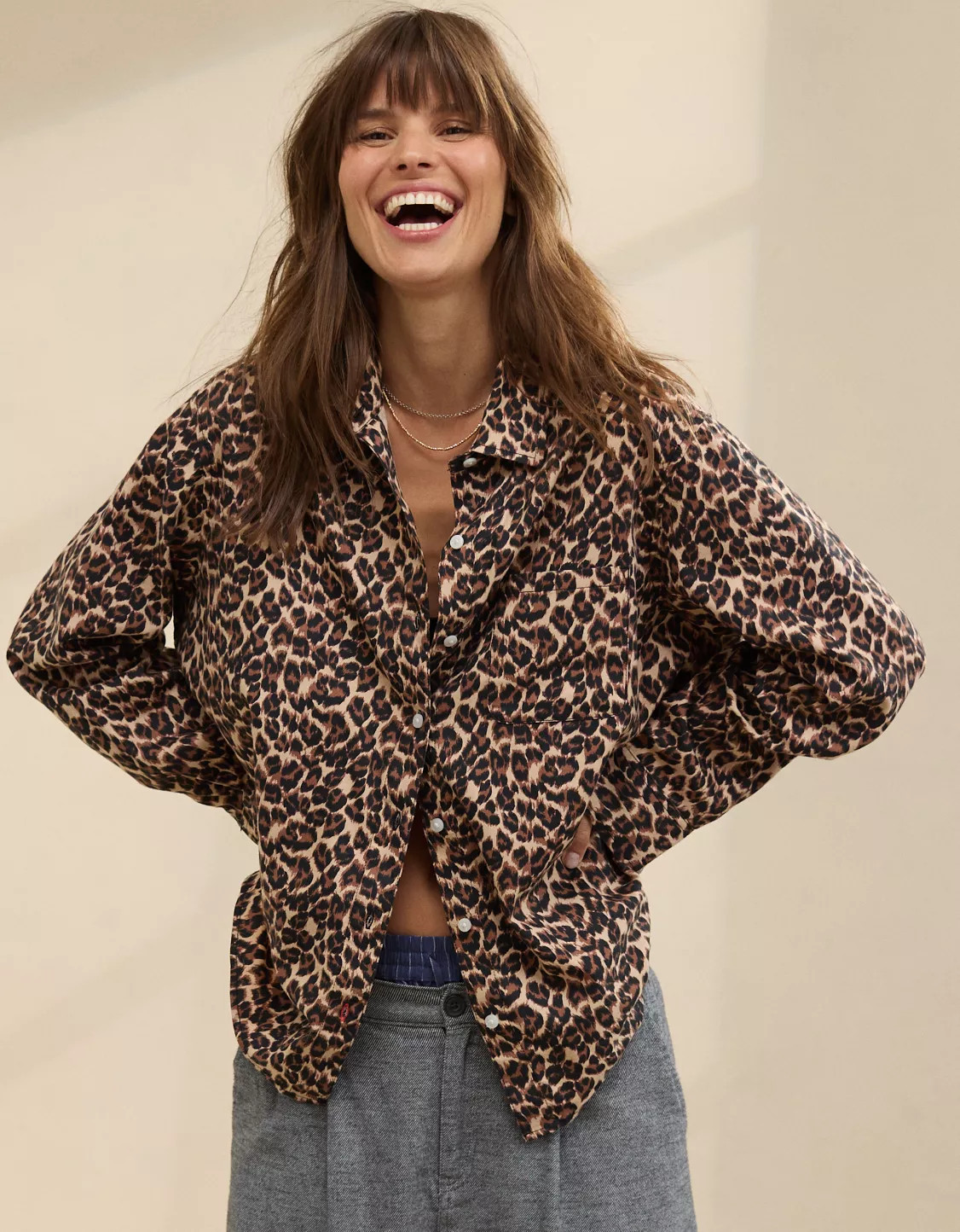 Aerie Off-Duty Flannel Pajama Shirt | Aerie