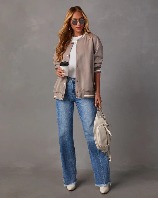 Fulton Varsity Relaxed Bomber Jacket | VICI