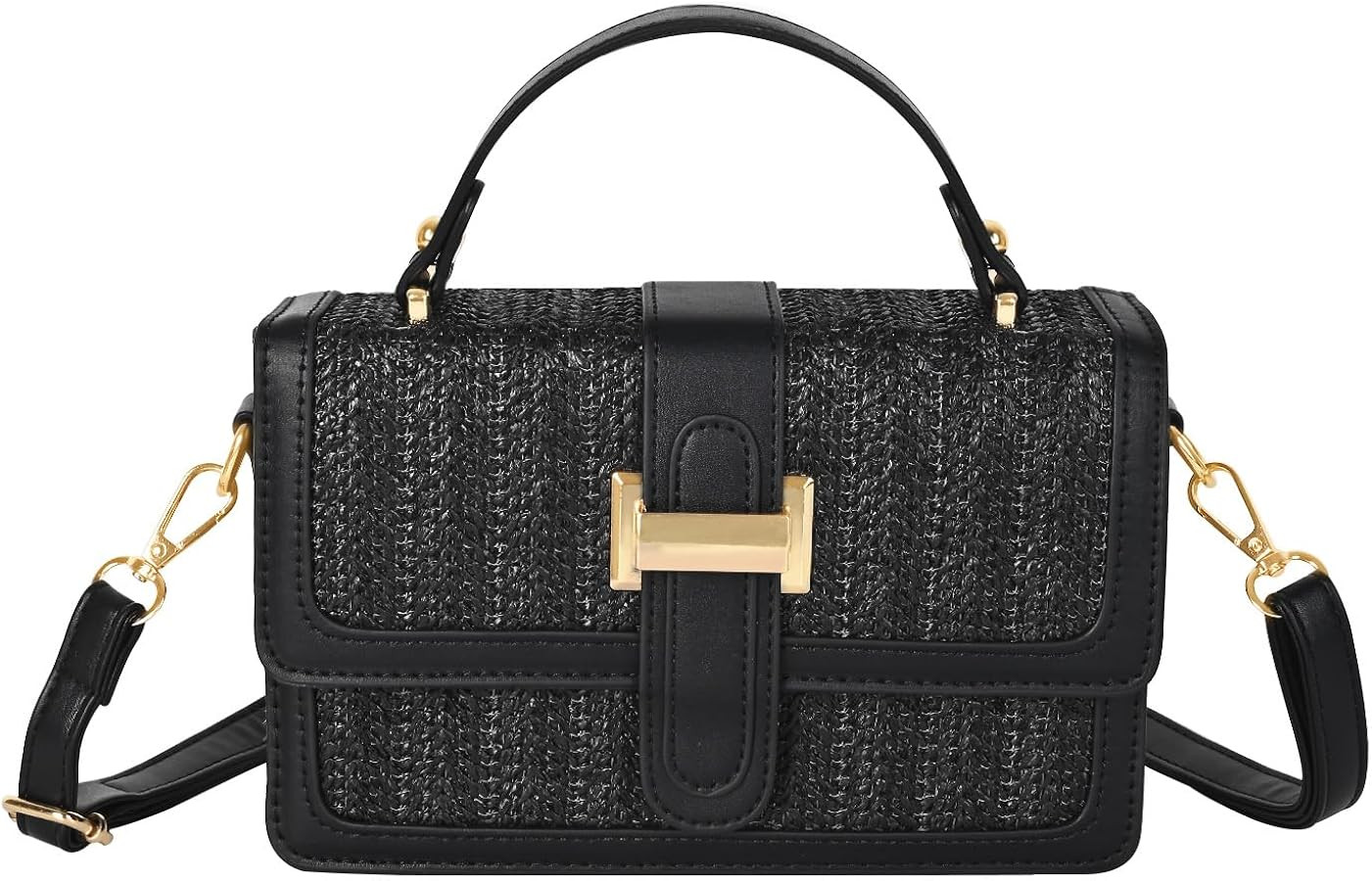 Straw Crossbody Bags for Women Summer Straw Clutch Bag Woven Beach Purse Vacation Handbags | Amazon (US)