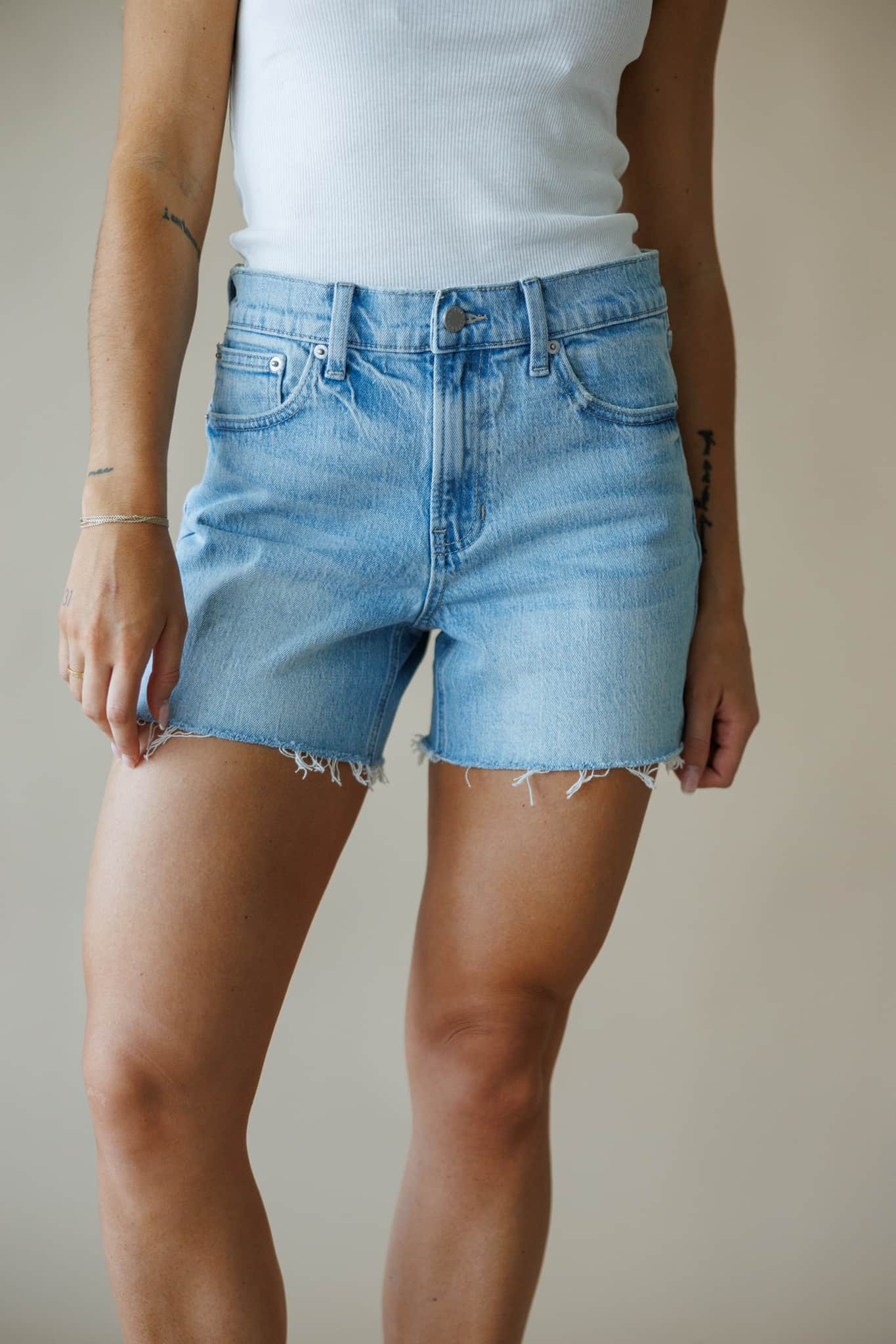 Longer Length Denim Short | Lane 201 Boutique