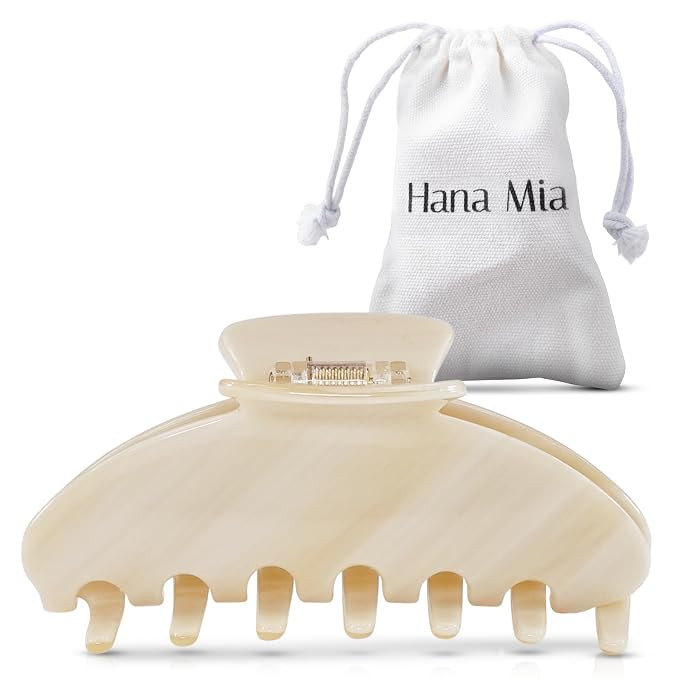 Luxury Creme Claw Clip for Women | Our Large 4 Inch Hair Clip Creates Beautiful Half Ups, Secure ... | Amazon (US)