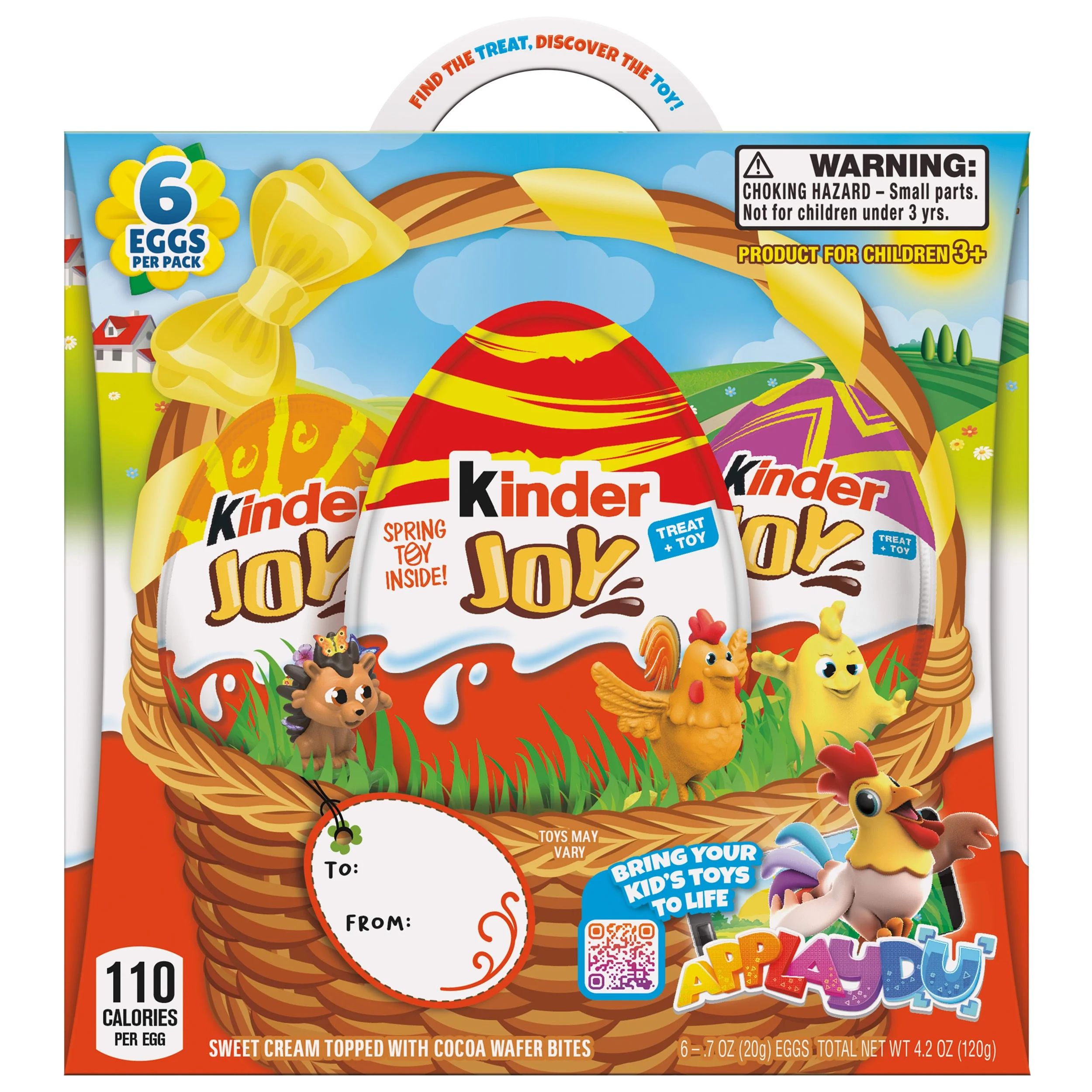 Kinder Joy Easter Eggs, Cream and Chocolatey Wafers With Toy Inside, 0.7 oz Each, 6 Eggs | Walmart (US)