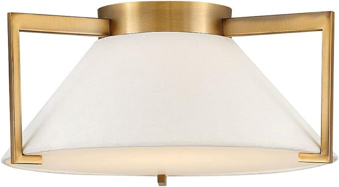 16W Led Medium Flush Mount in Transitional Style 15.75 inches Wide by 6.75 inches High-Brushed Br... | Amazon (US)