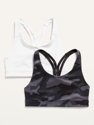 Medium Support Strappy Sports Bra 2-Pack for Women | Old Navy (US)