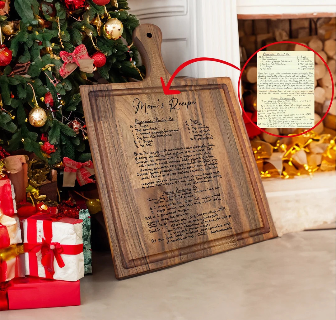 Christmas Gift Handwritten Recipe Cutting Board Cutting - Etsy | Etsy (US)