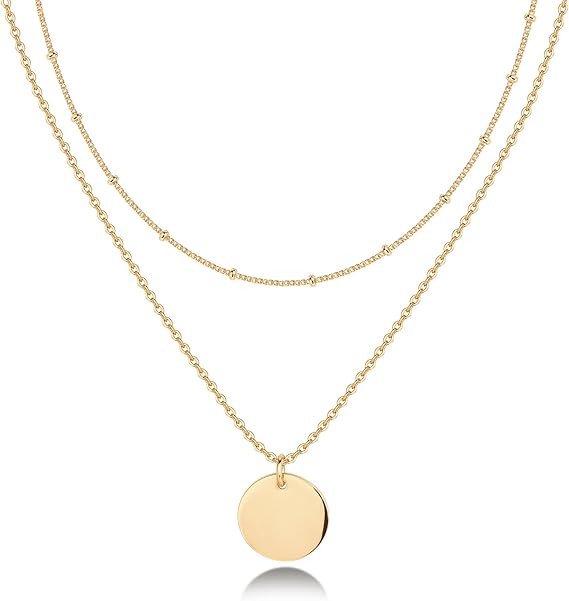 PAVOI 14K Gold Plated Layering Necklaces | Stylish Minimalist Design Pendant Necklaces | Butterfl... | Amazon (US)