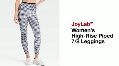 Women's High-Rise Piped 7/8 Leggings - JoyLab™ Black XXL | Target