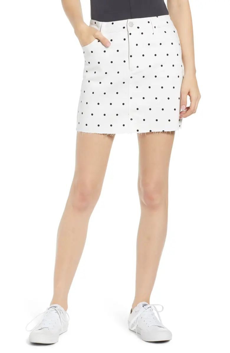 Tinsel Polka Dot Denim Miniskirt | Nordstrom | Nordstrom