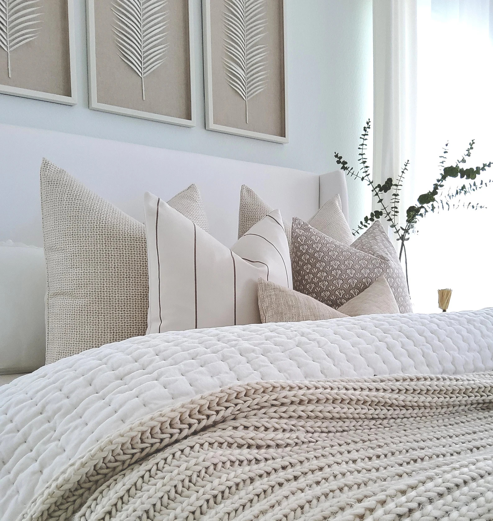 Brown and Ivory Stripe Pillow Cover • Textured Striped Design • Neutral Earth Tone Pillow for... | Etsy (Global)