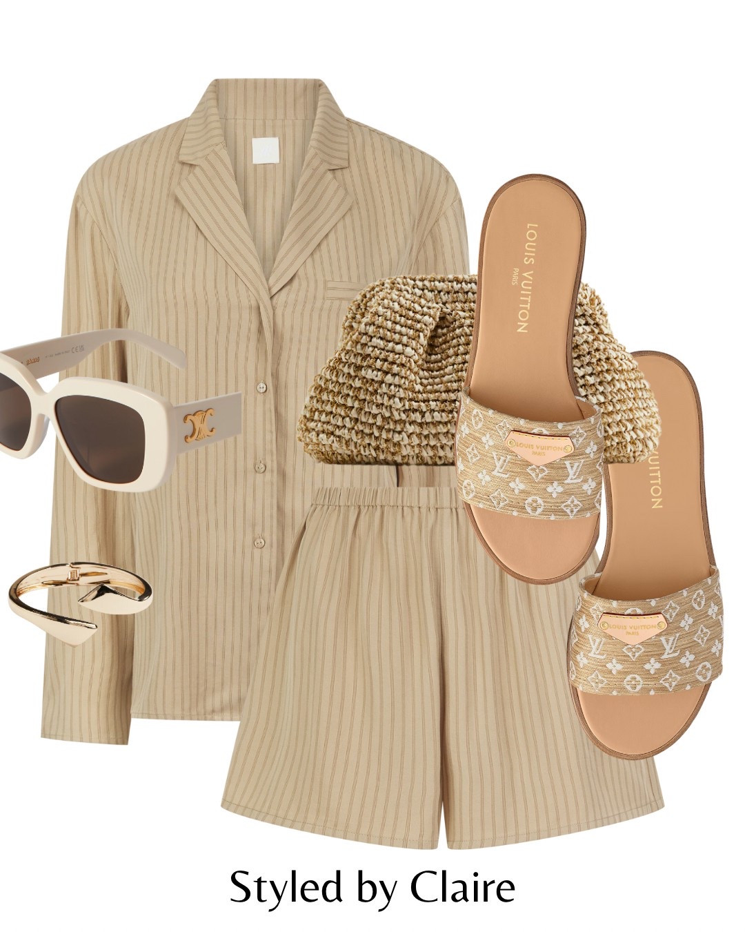 Holiday Date Night Attire🍸
Tags: satin stripe set by MAEBE STORE(couldn’t link the set) straw clutch raffia bag Louis Vuitton sliders sandals cuff bracelet fashion summer inspo classy chic outfit ideas Dubai st tropez Maldives gold neutral style holiday vacation luxury shimmer statement look

#LTKstyletip #LTKsummer