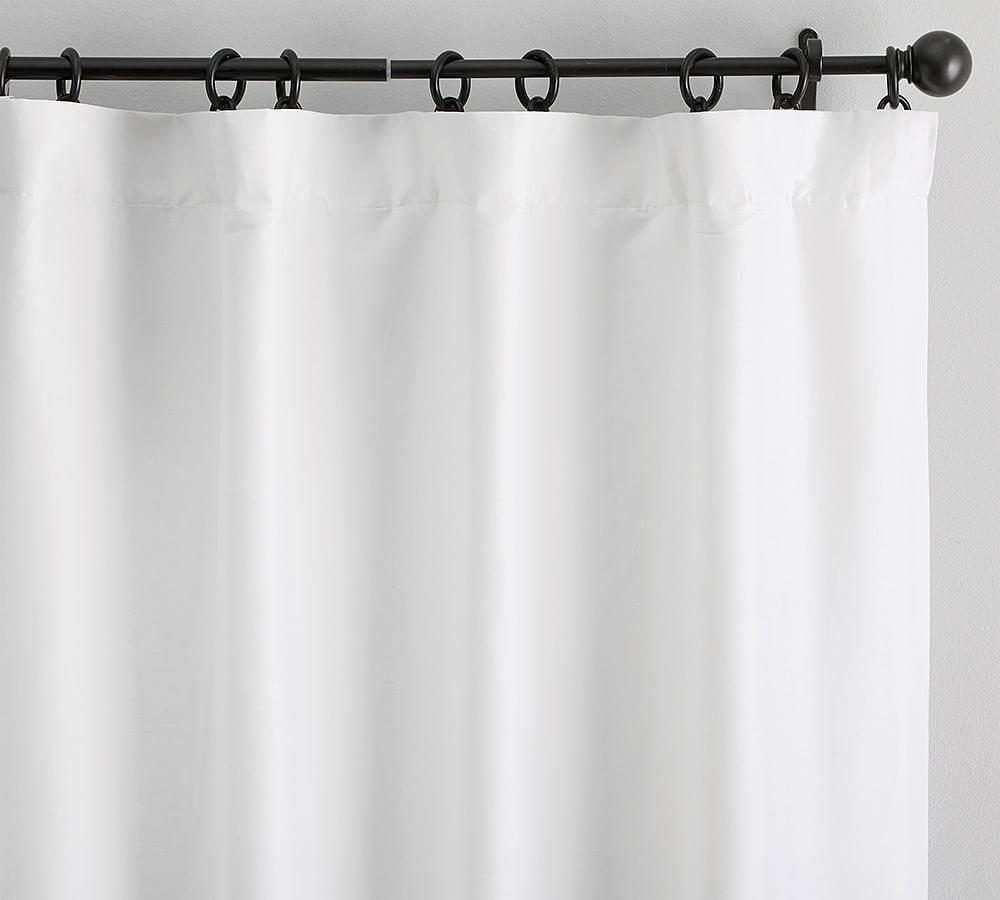 Linen Silk Blend Curtain, 50x96"", White | Pottery Barn (US)