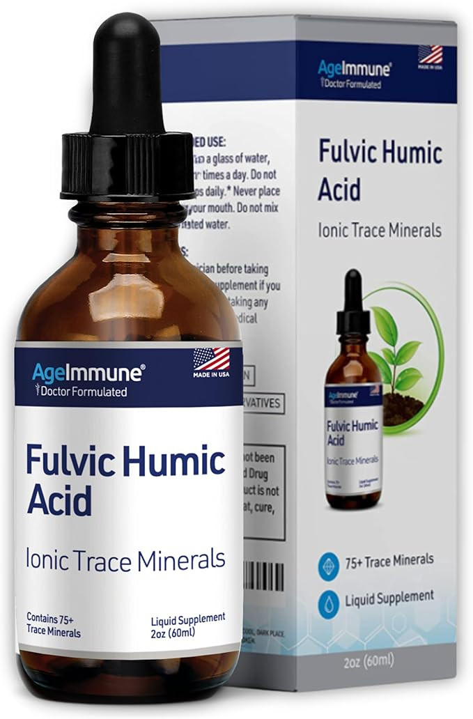 Fulvic Humic Acid Ionic Trace Minerals with Electrolytes Liquid Supplement. Plant Derived Mineral... | Amazon (US)