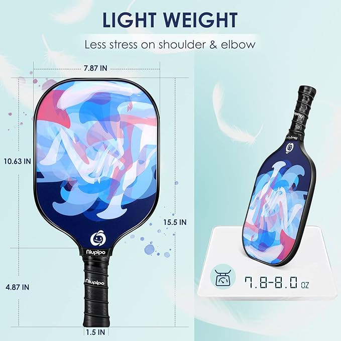 niupipo Pickleball Paddles, Pickleball Paddles Set, Fiberglass Surface, Polypropylene Honeycomb C... | Amazon (US)