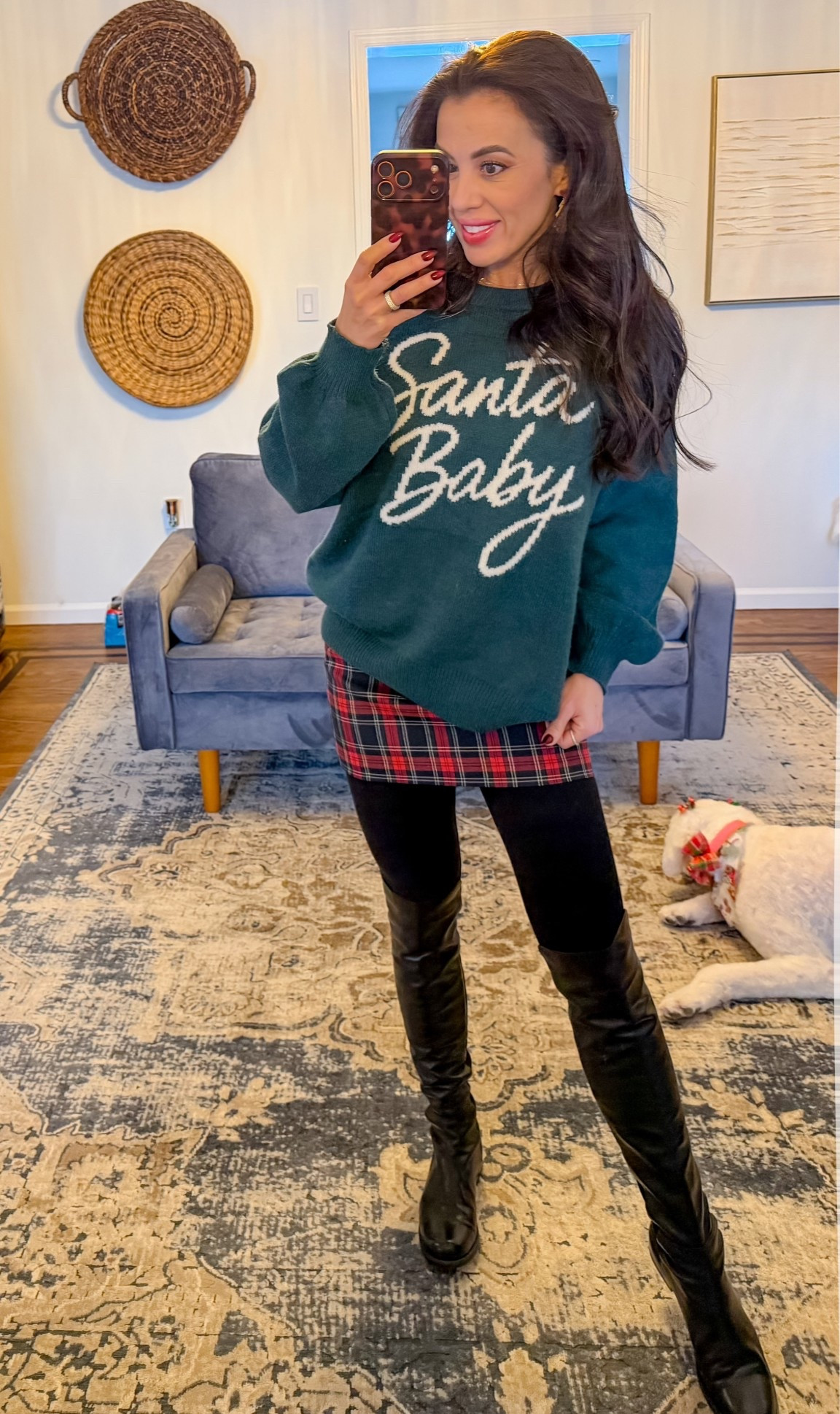 Santa baby. Holiday graphic sweater. Christmas fashion. OTK boot 

#LTKGiftGuide #LTKSeasonal #LTKHoliday