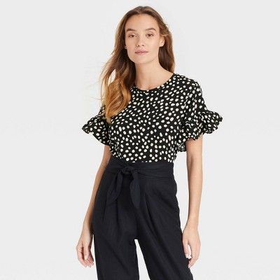 Women's Ruffle Short Sleeve Blouse - Who What Wear™ | Target