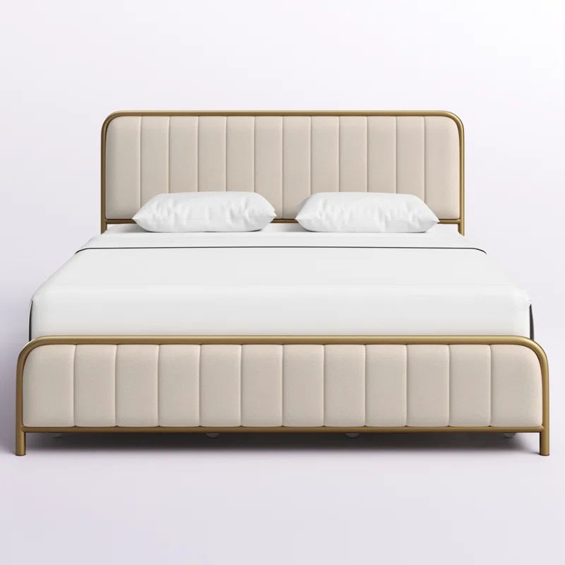 Shanta Velvet Upholstered Platform Bed Frame with 4 Drawers | Wayfair North America