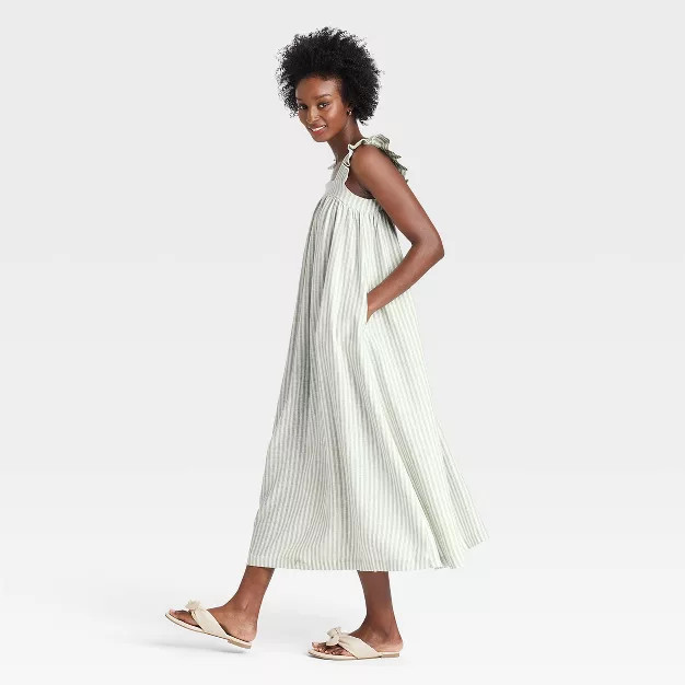 Women's Short Ruffle Sleeve A-Line Dress - A New Day™ | Target
