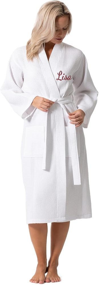 Waffle Knit Lightweight Kimono Spa & Bath Robes for Women - Quick Dry - Soft | Amazon (US)