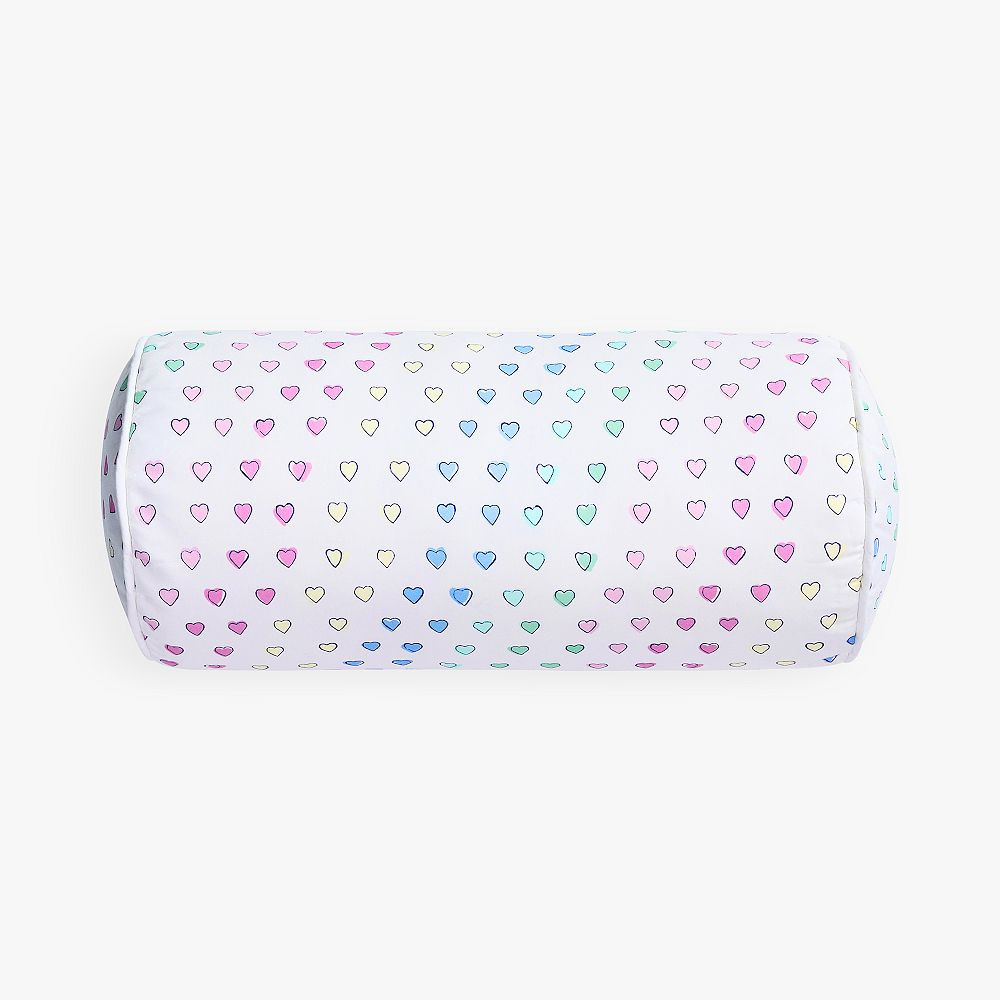 Roller Rabbit Hearts Bolster Pillow | Pottery Barn Teen