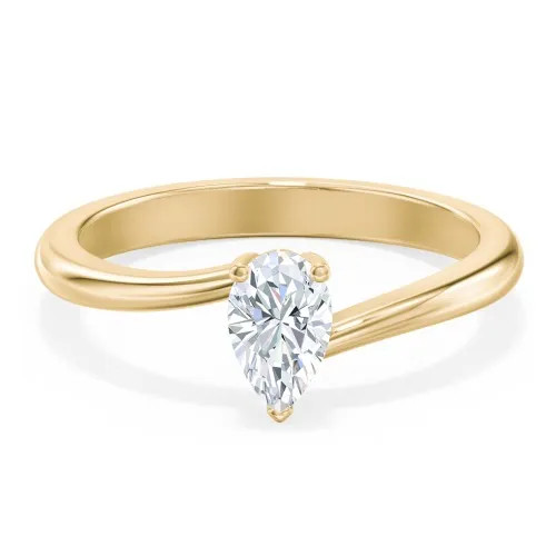 Diamond Solitaire Bypass Engagement Ring | Jewlr