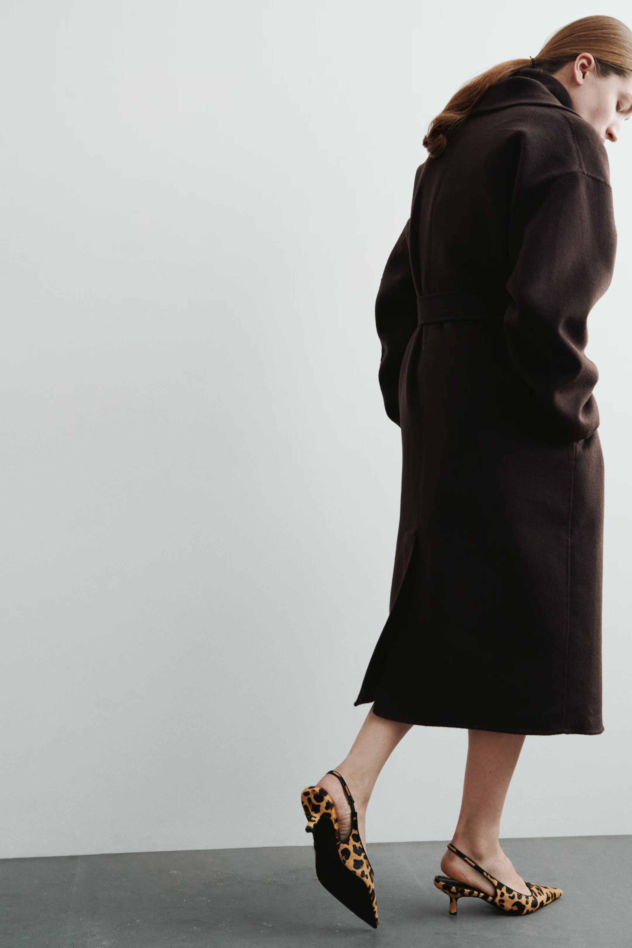 Kitten-Heeled Leather Slingbacks | H&M (US + CA)