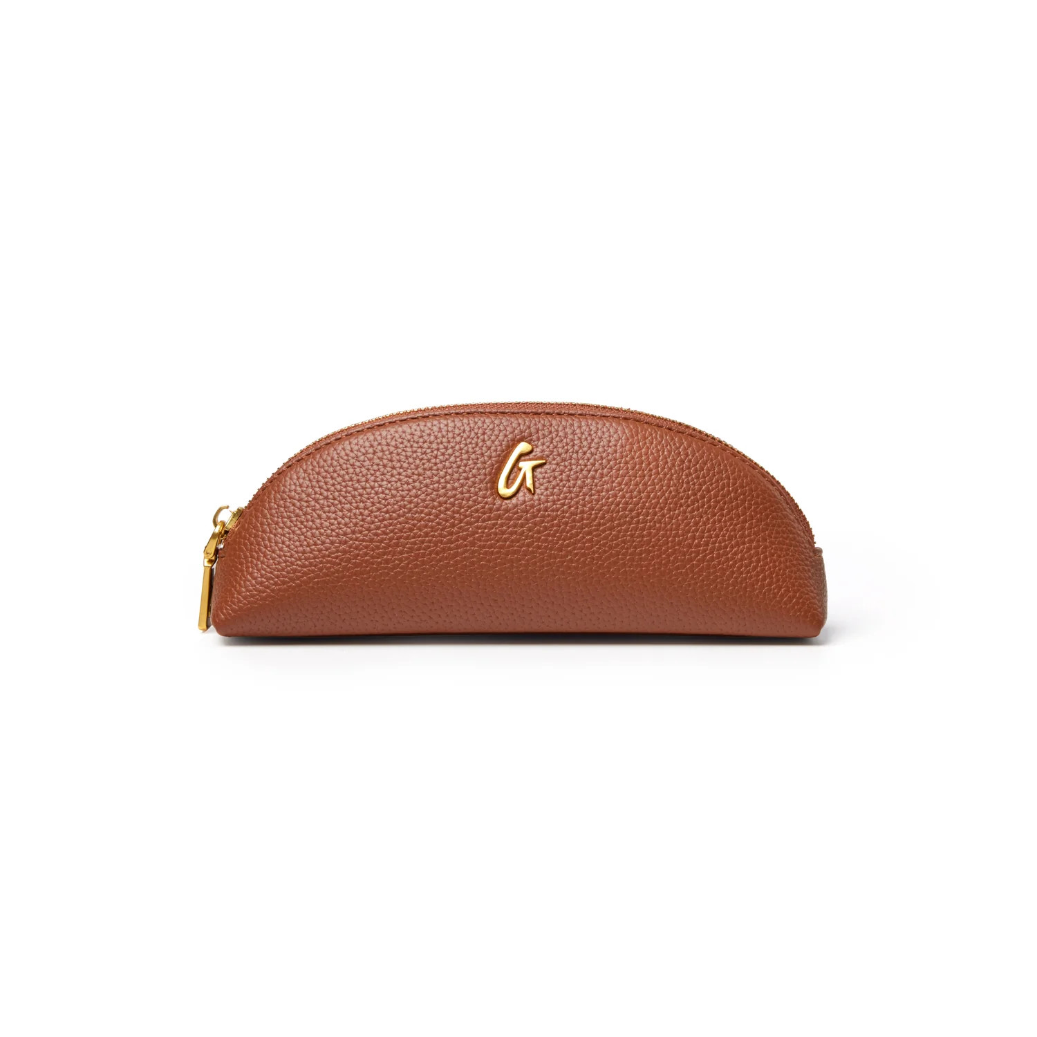 PEBBLE PENCIL POUCH - BROWN | Glam-Aholic Lifestyle
