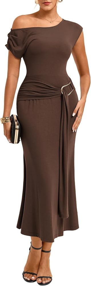 GRACE KARIN Womens Wedding Guest Cocktail Bodycon Maxi Dresses | Amazon (US)