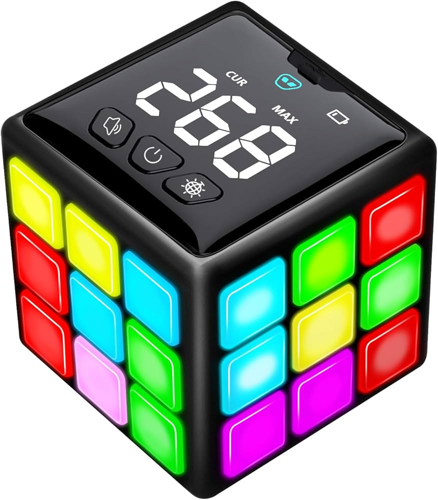 Rechargeable Game Handheld Cube - 15 Fun Brain & Memory Game with Score Screen - Christmas Easter... | Amazon (US)