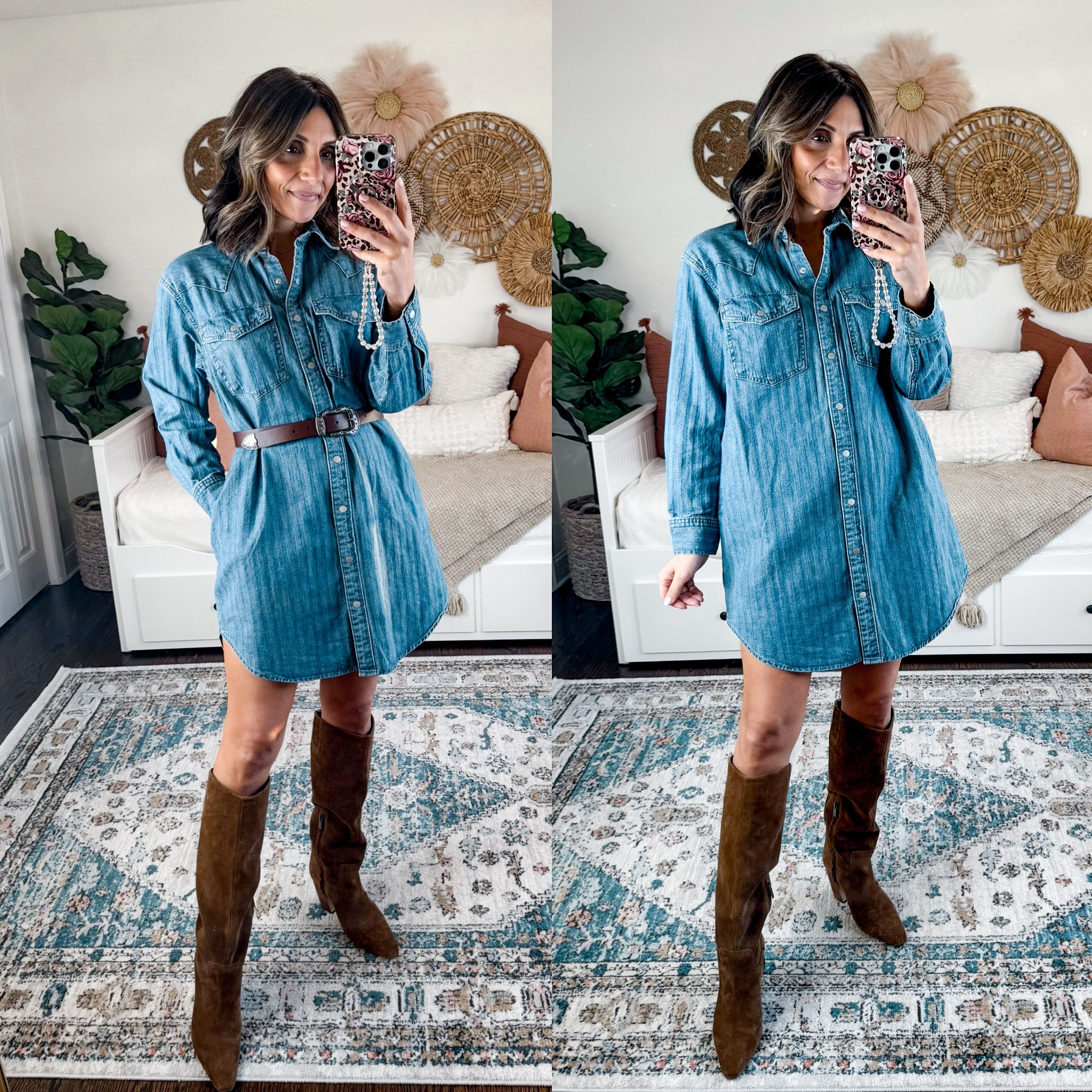 Target denim dress
Western style dress
Wearing xs- runs large 

#LTKOver40 #LTKStyleTip #LTKFindsUnder50