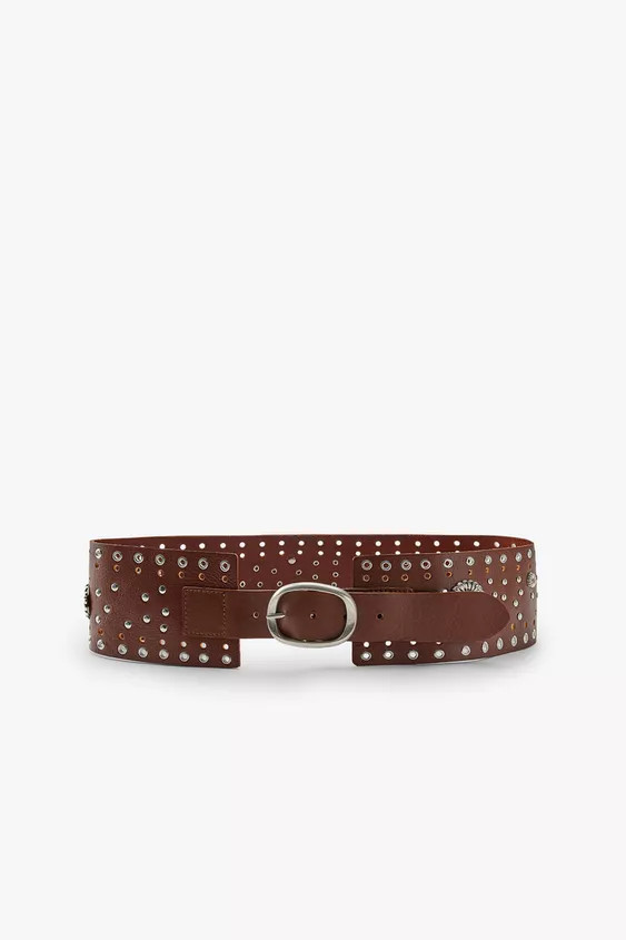 LEATHER BELT WITH FLORAL DETAIL | Zara US