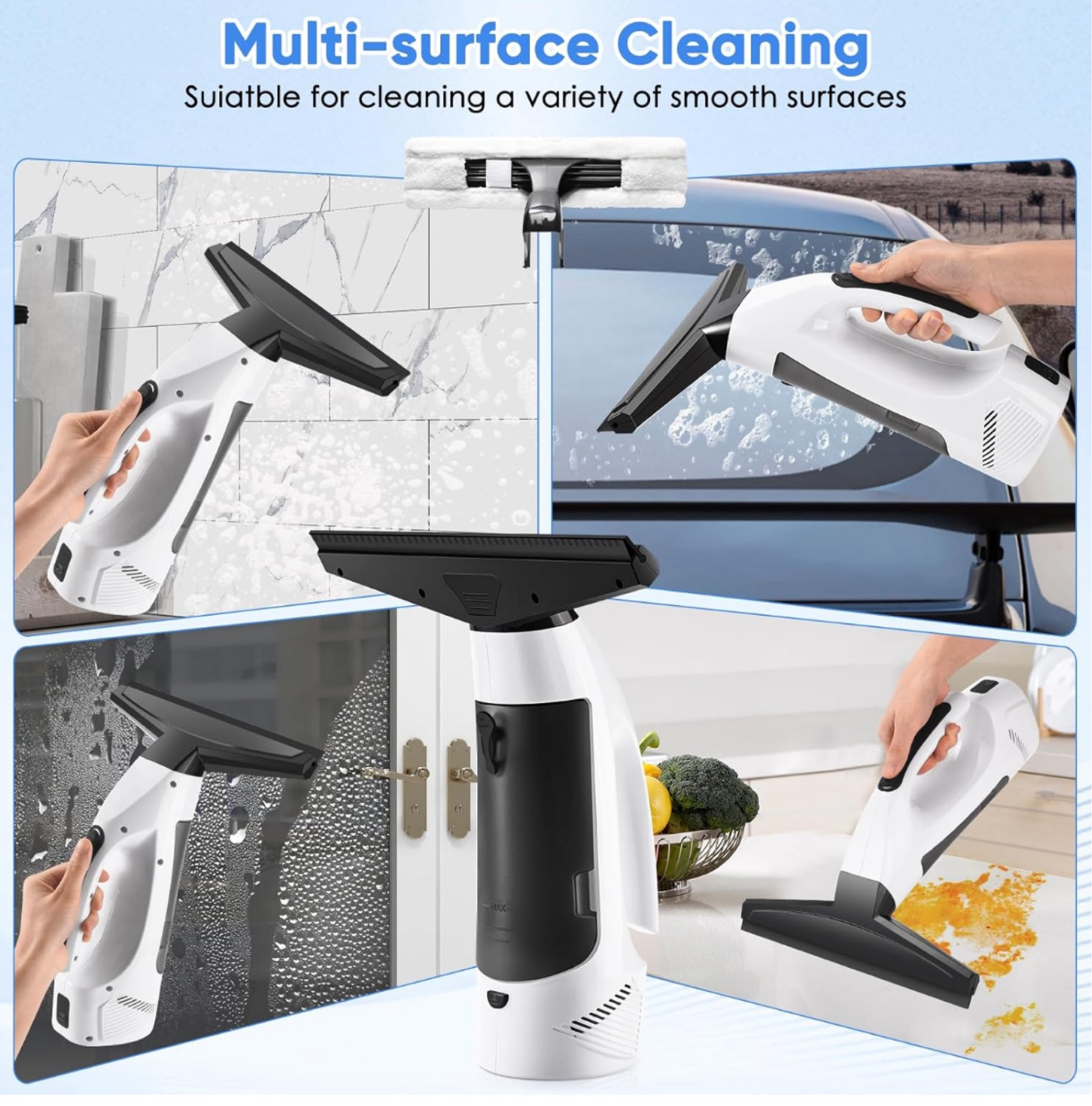 Amazon prime alert ‼️ 

】This window vacuum with high-performance motor on powerful suction will be quieter and last longer. The one-piece rubber lip and the optimum interaction between the 11" long suction nozzle and the squeegee lip make this vacuum cleaner more effective at removing water.#LTKxPrimeDay

#LTKSeasonal #LTKFindsUnder50