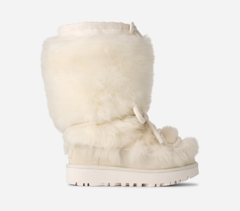 UGG® Women's Classic Tall Chalet Sheepskin Classic Boots in White, Size 10 | UGG (US)